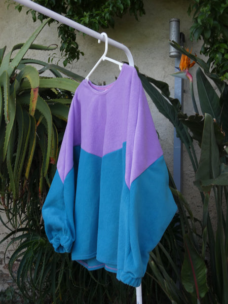 Block colour track sweater