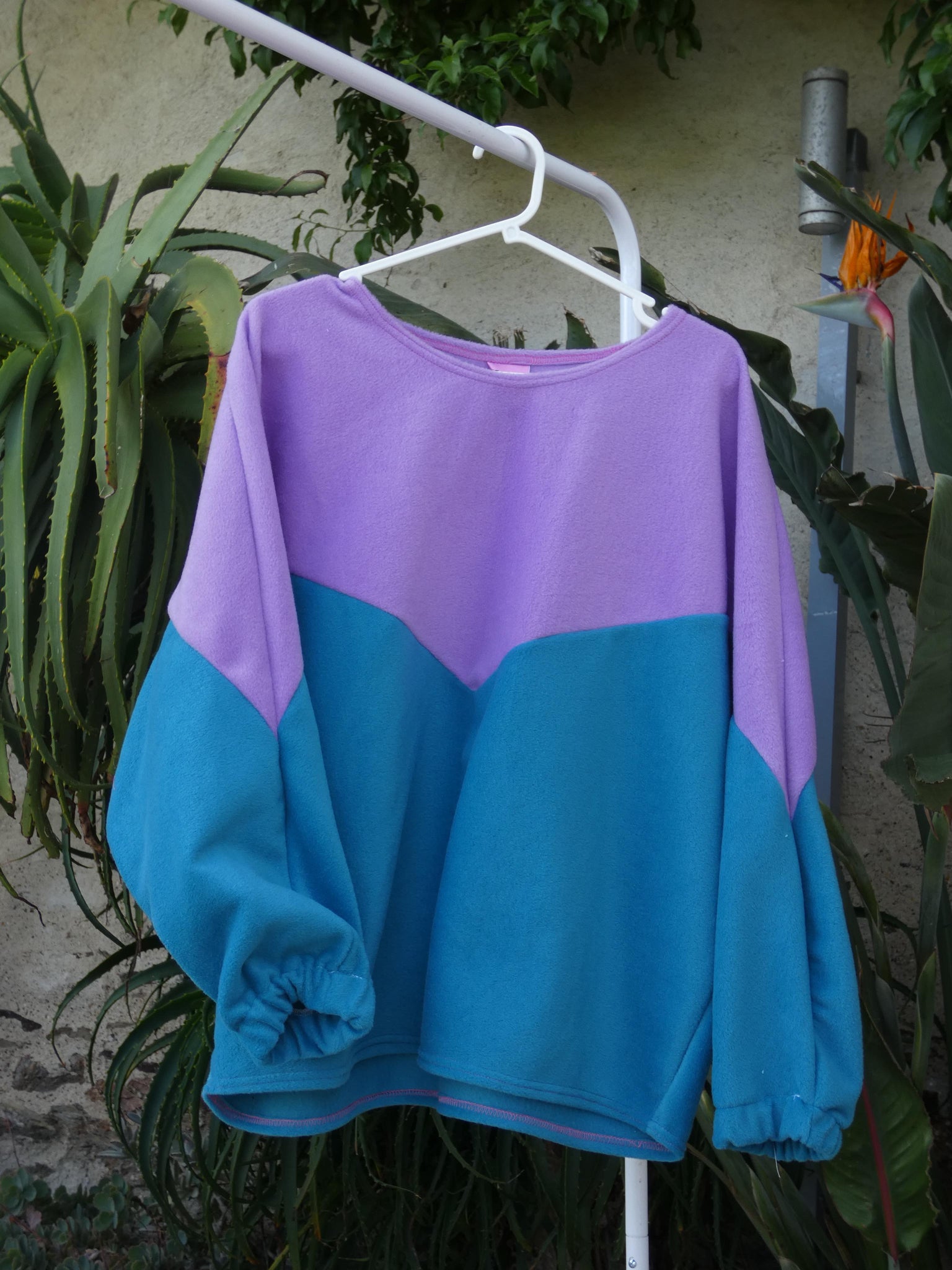 Block colour track sweater